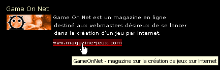 Un lien depuis un site traitant du mÃªme thÃ¨me, avec son 